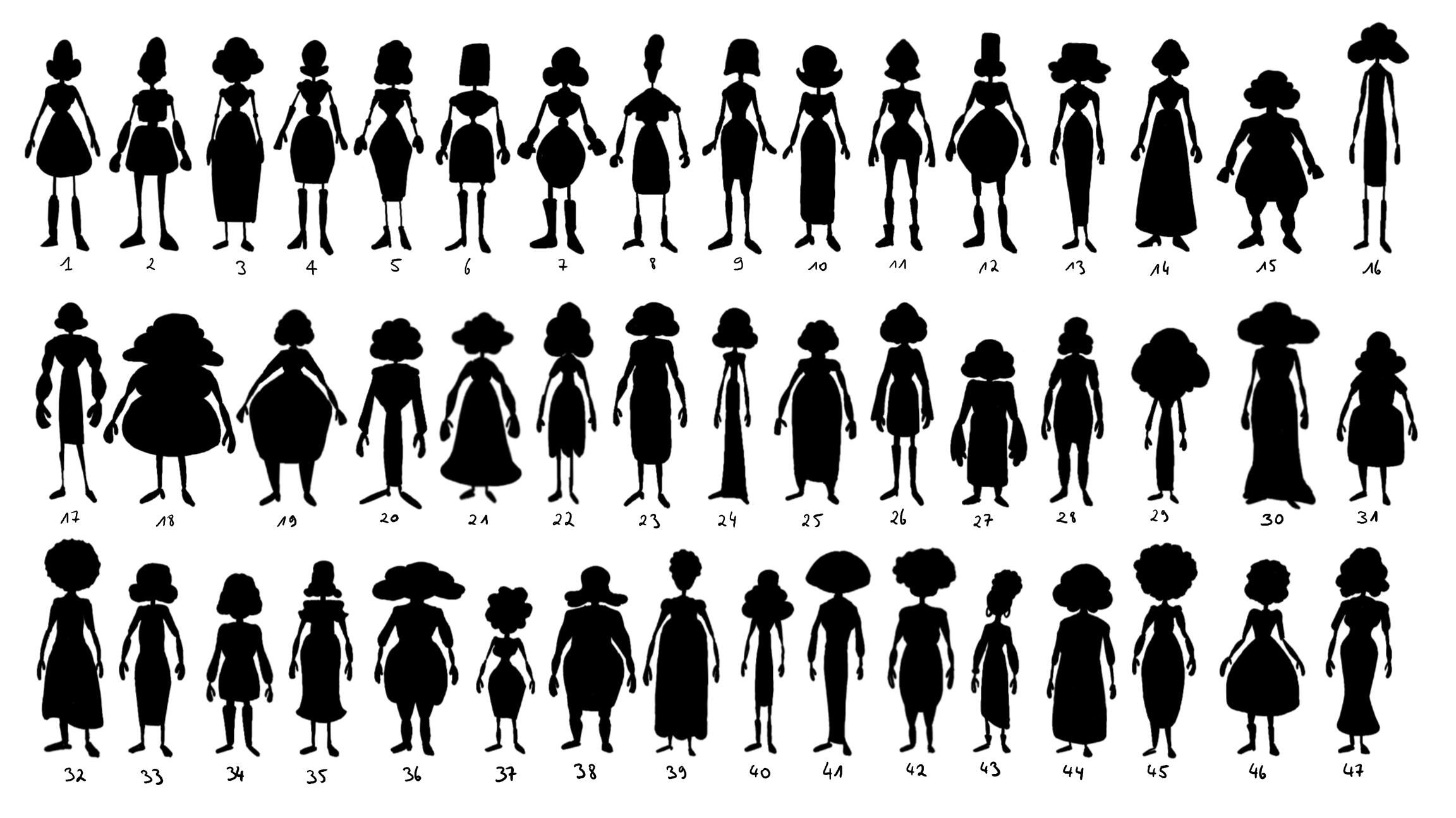 Silhouettes of Rue's mother